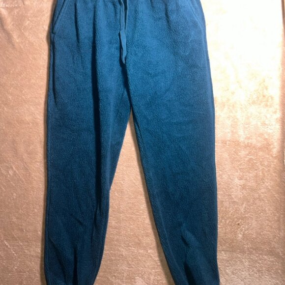 Old Navy Women SM Hunter Green Mid-raise Sherpa Drawstring Pocket Sweatpant (B) - Picture 1 of 6